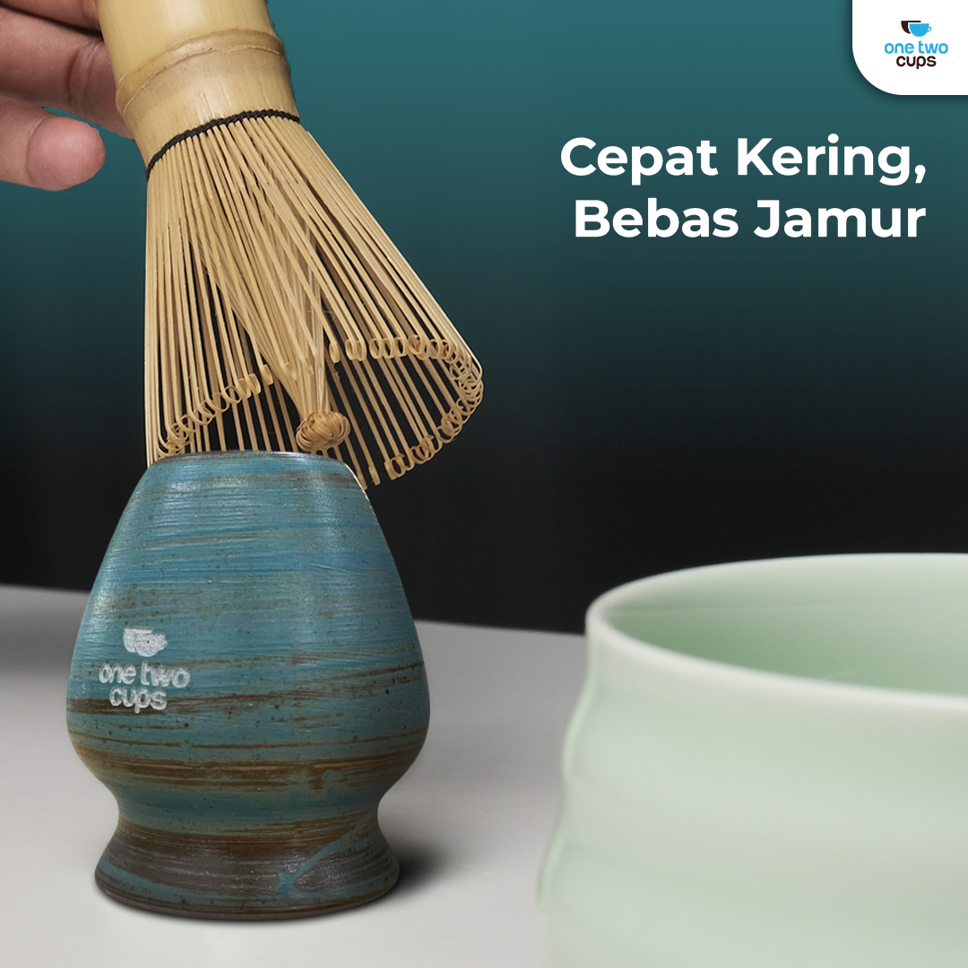 One Two Cups Whisk Stand Matcha Chasen Tate Dudukan Pengaduk - D-34 Gambar produk One Two Cups Whisk Stand Matcha Chasen Tate Dudukan Pengaduk - D-34