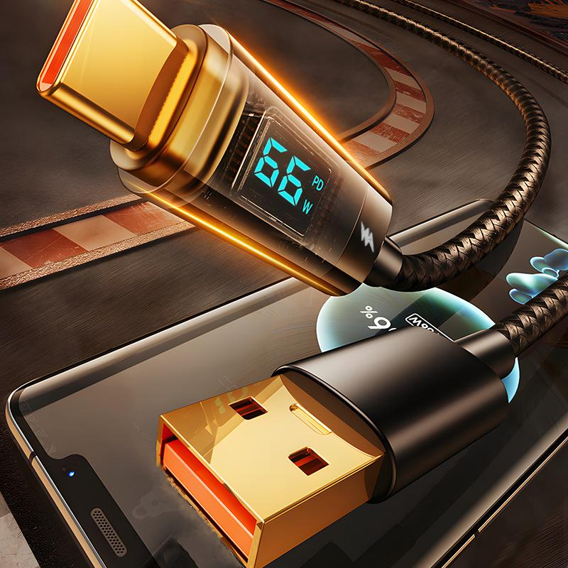 Gambar produk INXAMY Kabel Charger USB Type C Fast Charging Braided 66W 1.2M - XM66