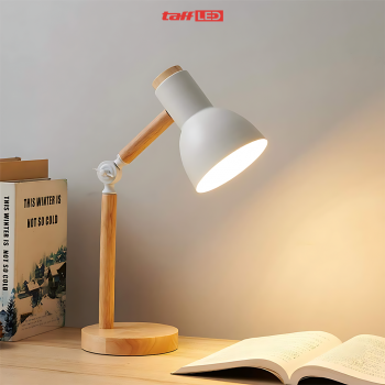 Gambar produk TaffLED Lampu Meja Belajar LED Model Nordic Wooden Art 12W 3in1 Color - PK407