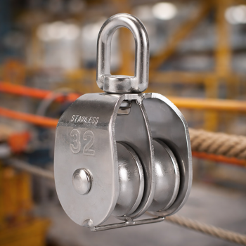 Taffware Katrol Kerekan Mini Swivel Pulley Stainless Double Wheel