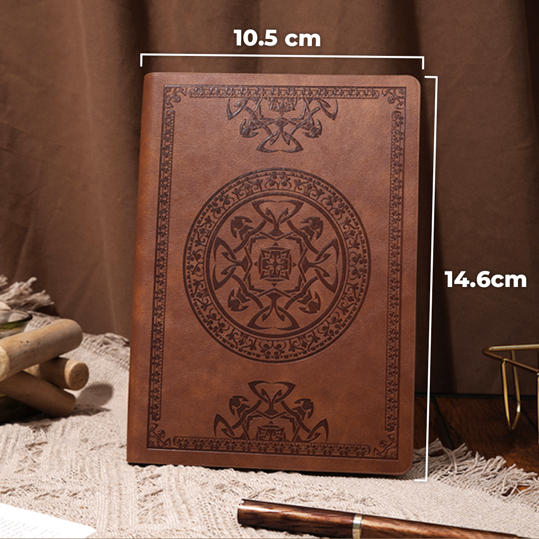 Gambar produk Buku Catatan Jurnal Notebook Leather Cover Vintage Pattern - CW-64