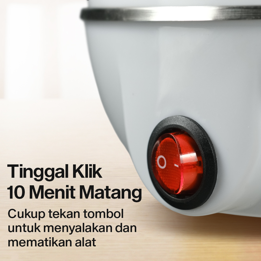 BONIN Alat Rebus Telur Elektrik Mini 7 Slot Egg Steamer 220V 350W - BN-10 Gambar produk BONIN Alat Rebus Telur Elektrik Mini 7 Slot Egg Steamer 220V 350W - BN-10