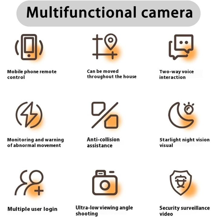 Jesco Robot CCTV Dual Lens Night Vision Two Way Audio 3MP 5200mAh - SC-50 Gambar produk Jesco Robot CCTV Dual Lens Night Vision Two Way Audio 3MP 5200mAh - SC-50