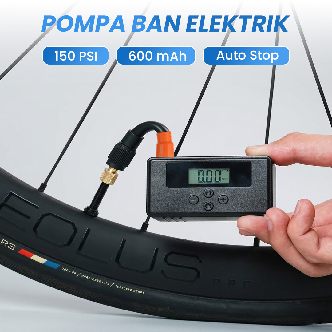 BENGGUO Pompa Ban Elektrik Portable Air Compressor 150 PSI 600mAh - BG12 Gambar produk BENGGUO Pompa Ban Elektrik Portable Air Compressor 150 PSI 600mAh - BG12