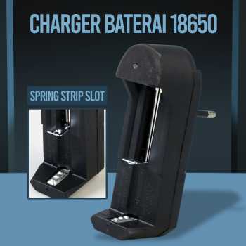 Gambar produk Charger Baterai 18650 1 Slot Li-ion Spring Strip EU Plug 240V - TG-088