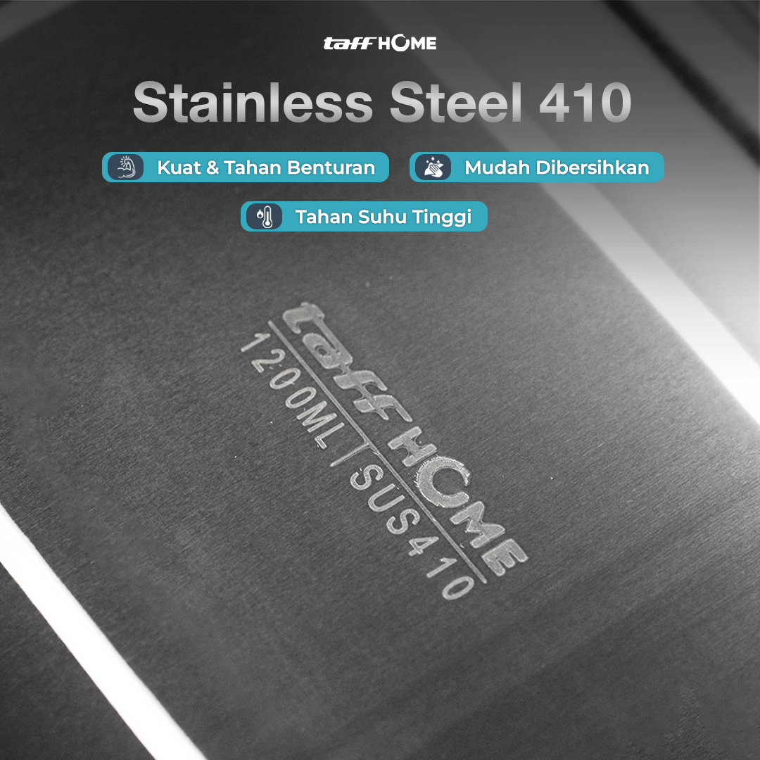 TaffHOME Kotak Makan Anti Tumpah Lunch Bento Box Stainless Steel 410 928ml - KT275 Gambar produk TaffHOME Kotak Makan Anti Tumpah Lunch Bento Box Stainless Steel 410 928ml - KT275