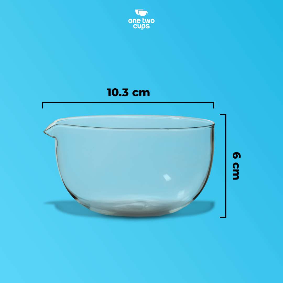 One Two Cups Mangkuk Teh Chawan Kaca Transparent Japanese Matcha Bowl 350ml - CO7 Gambar produk One Two Cups Mangkuk Teh Chawan Kaca Transparent Japanese Matcha Bowl 350ml - CO7