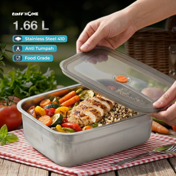 TaffHOME Kotak Makan Anti Tumpah Lunch Bento Box Stainless Steel 410 - KT275