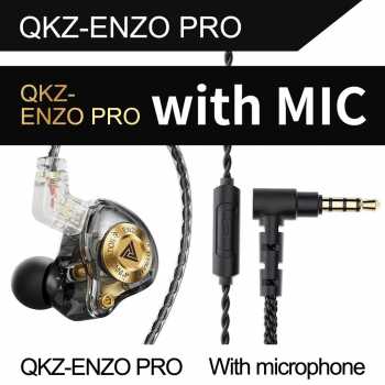 QKZ Earphone In-Ear Wired Detachable HiFi Semi Open Cavity with Mic - ENZO Pro