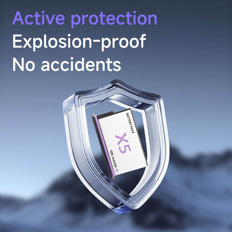 COOLSHOW Baterai Kamera Aksi Insta360 X5 Rechargeable 2800mAh - JH-X5 Gambar produk COOLSHOW Baterai Kamera Aksi Insta360 X5 Rechargeable 2800mAh - JH-X5