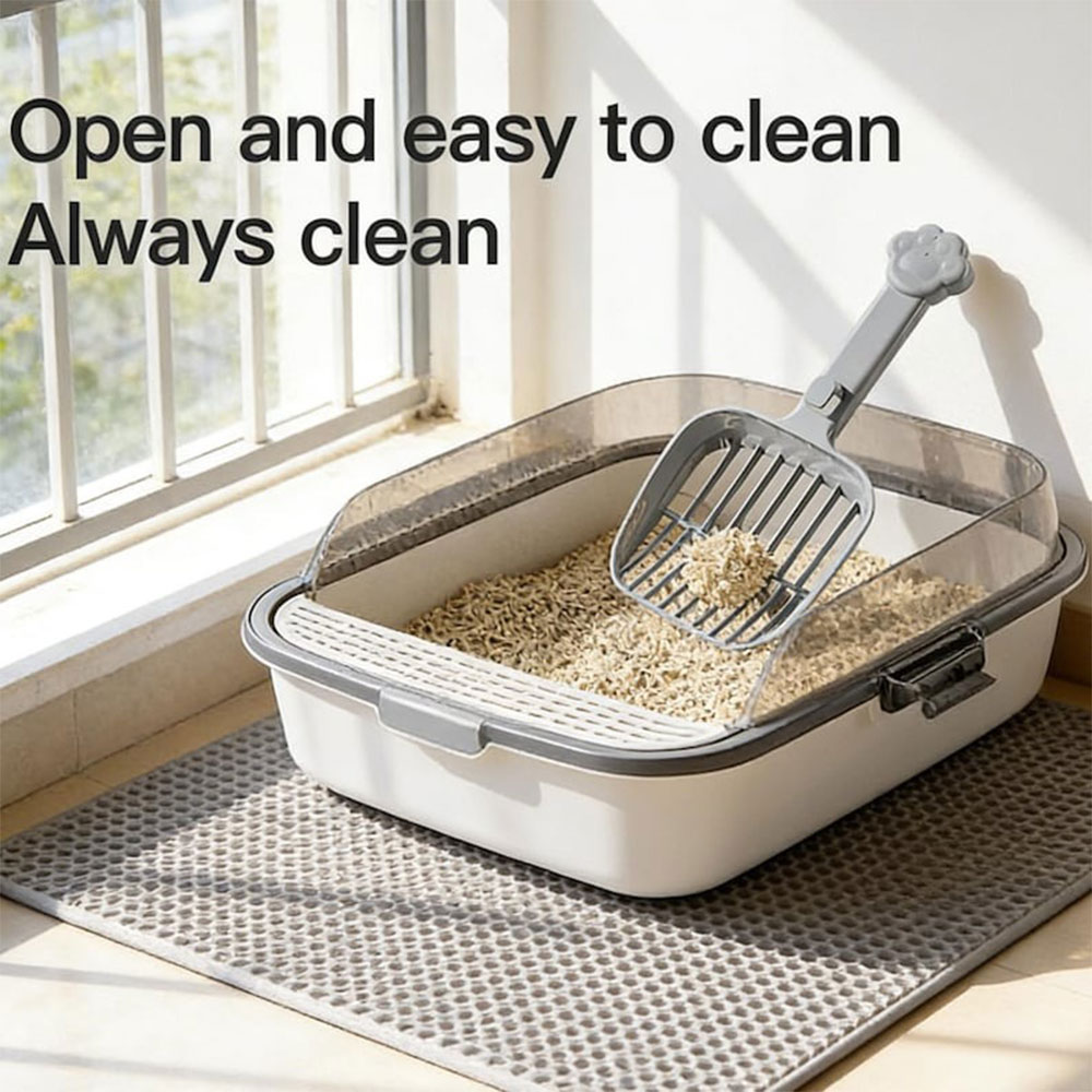 OPTICO Bak Pasir Kucing Detachable Cat Litter Box High Side - OP-13 Gambar produk OPTICO Bak Pasir Kucing Detachable Cat Litter Box High Side - OP-13