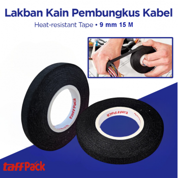 TaffPACK Lakban Kain Adhesive Cloth Tape Heat Resistant 15M - TF11