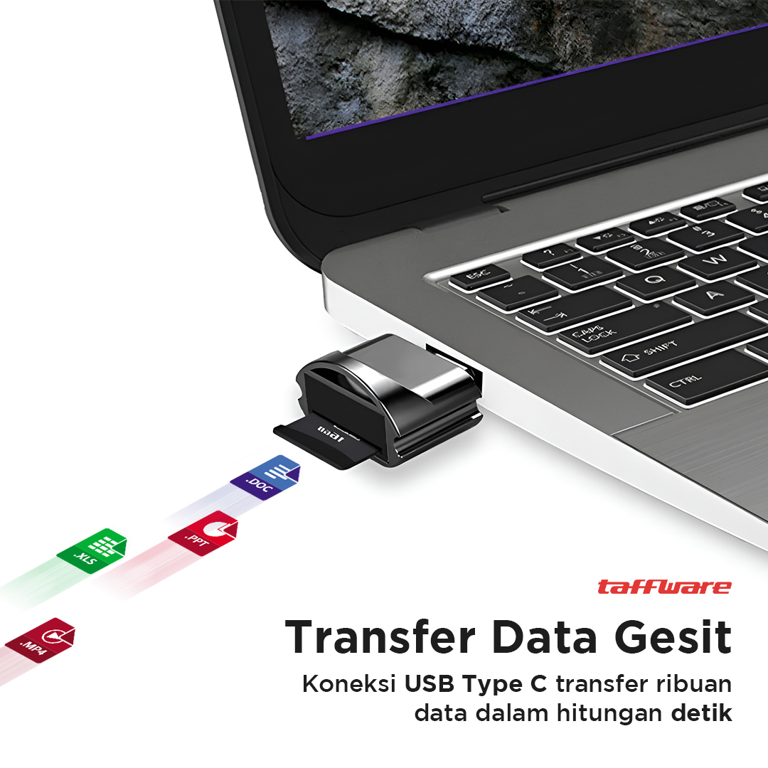 Gambar produk Taffware Card Reader USB Type C OTG MicroSD - P31