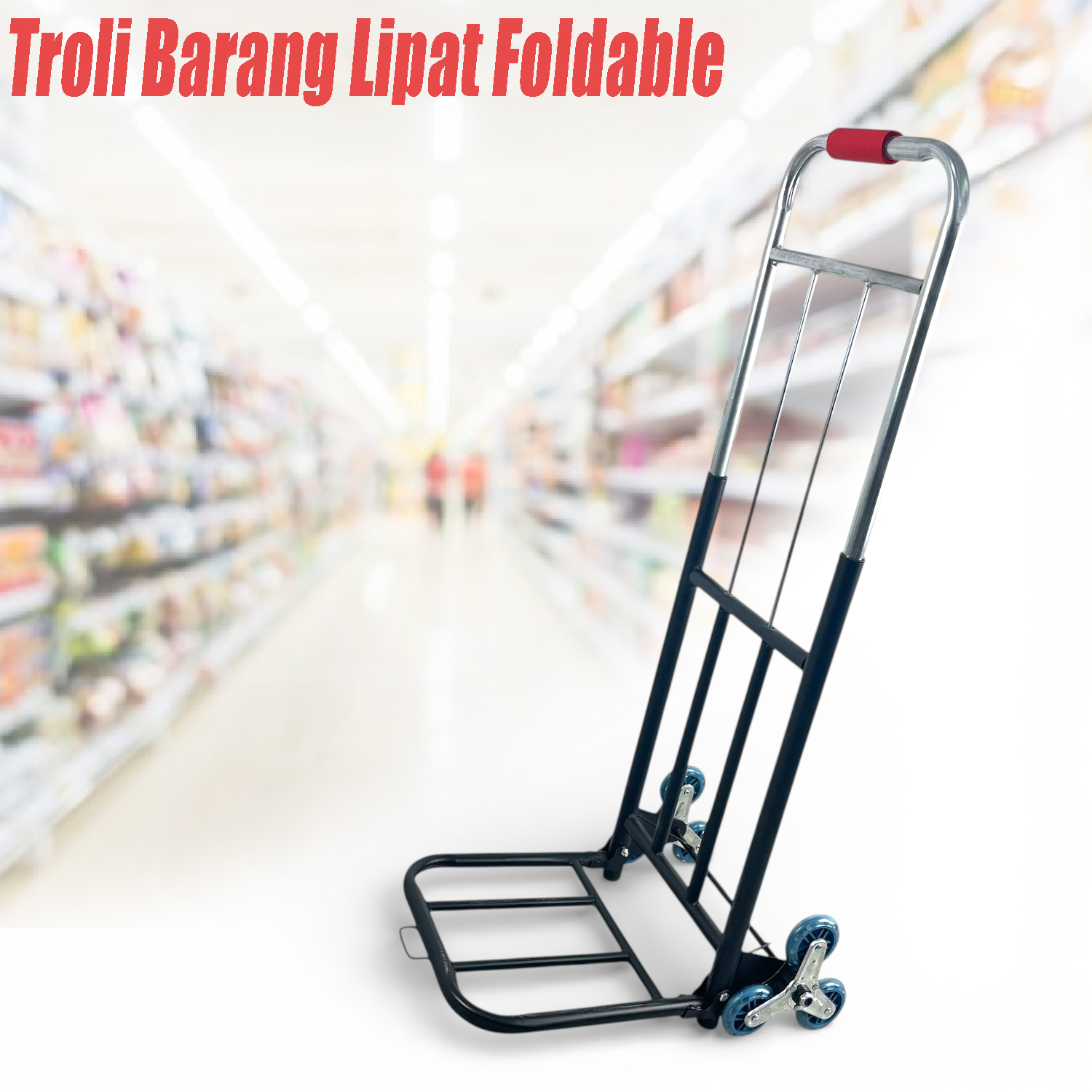 HAOTOOLS Troli Barang Lipat Foldable Trolley Cart Telescopic 3 Wheels - HT-25 Gambar produk HAOTOOLS Troli Barang Lipat Foldable Trolley Cart Telescopic 3 Wheels - HT-25