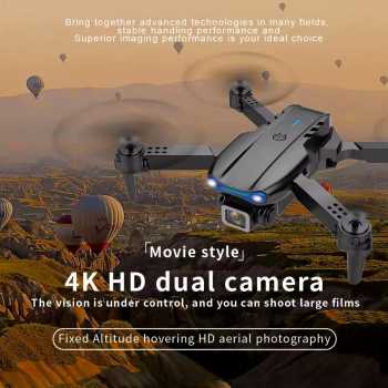 BRDRC Drone Mini Quadcopter Dual Camera 4K HD 50X Zoom Gesture 2.4GHz - E99