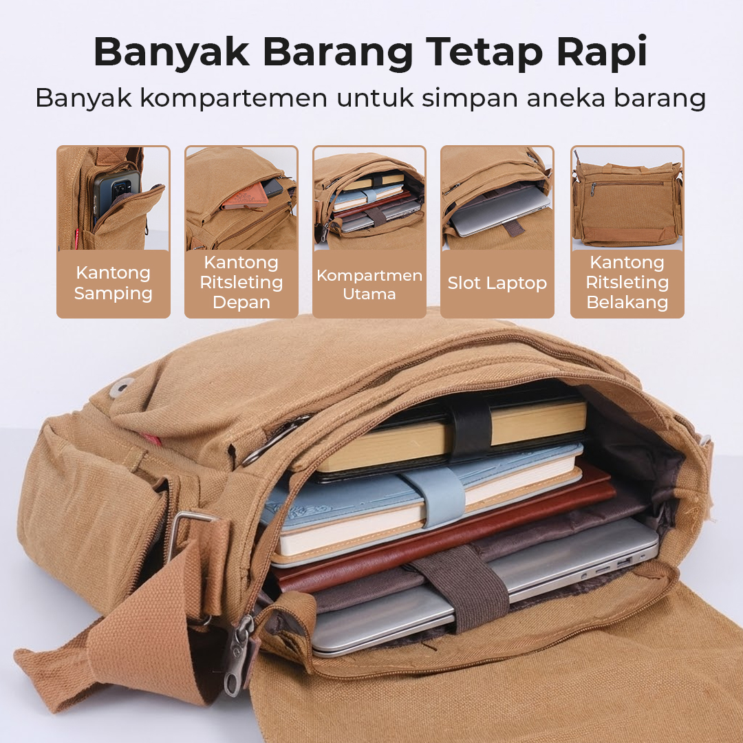 Maibo Manjianghong Tas Selempang Pria Messenger Bag Canvas Printing - 1124 Gambar produk Maibo Manjianghong Tas Selempang Pria Messenger Bag Canvas Printing - 1124