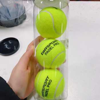 TaffSPORT PRO Bola Padel Ball Natural Rubber Core Felt Wool 3 PCS - X30
