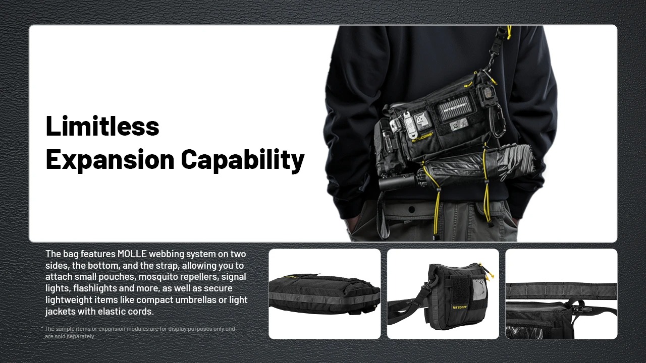 Gambar produk Nitecore Tas Sling Bag Modular Multifungsi Lightweight 500D Nylon - SLB08