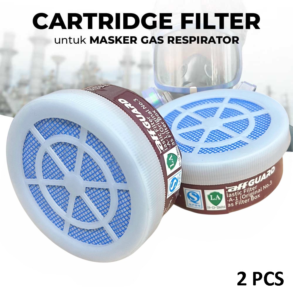 TaffGUARD Cartridge Filter Masker Gas Respirator Organik 2 PCS - FD-402 Gambar produk TaffGUARD Cartridge Filter Masker Gas Respirator Organik 2 PCS - FD-402