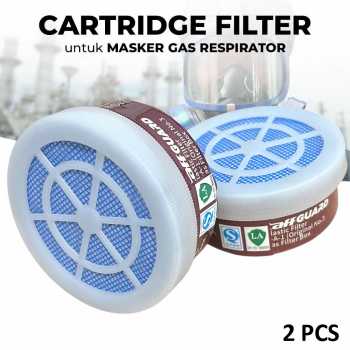 Gambar produk TaffGUARD Cartridge Filter Masker Gas Respirator Organik 2 PCS - FD-402