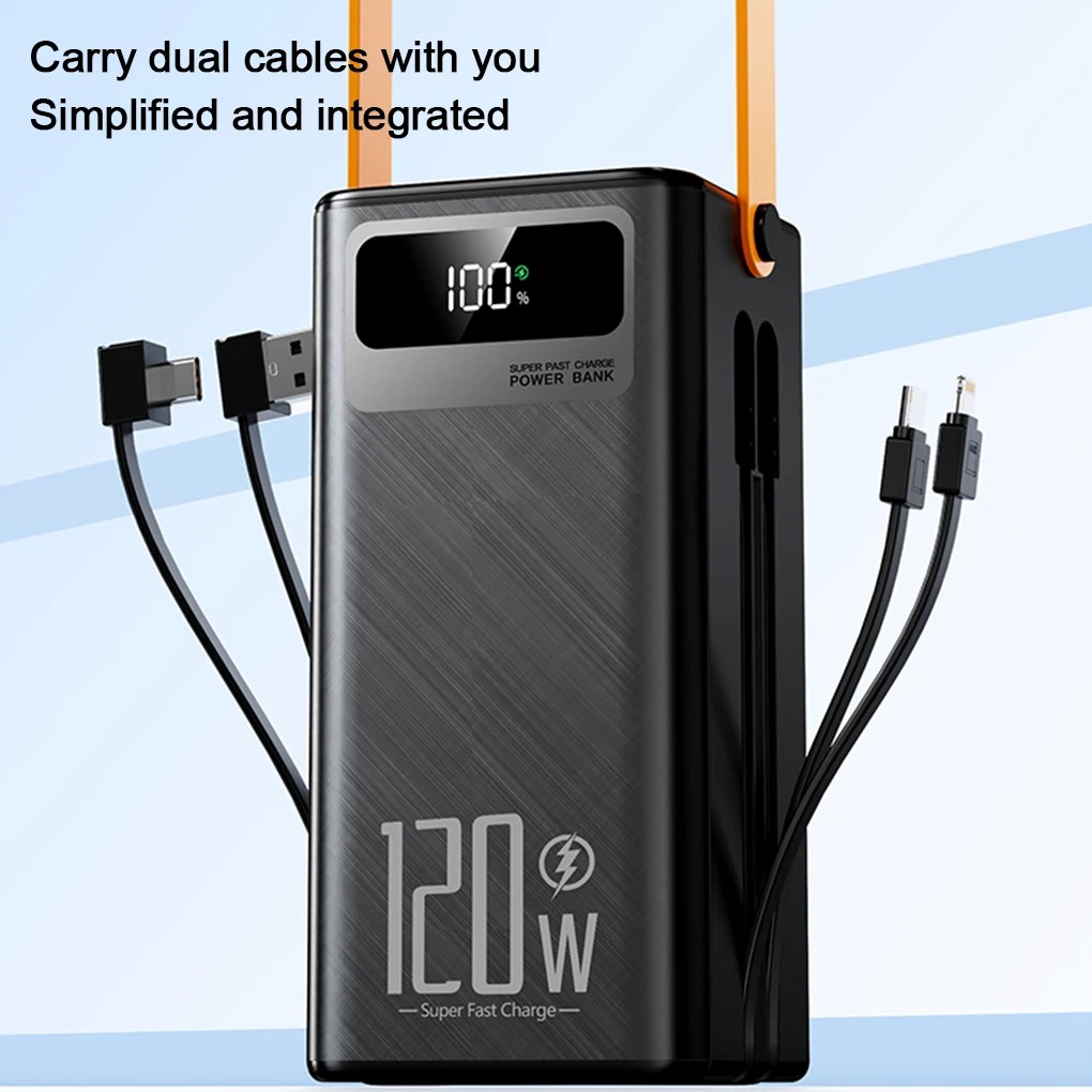 CHiRiCH Power Bank 50000mAh 120W Fast Charging Cable USB Type C 22.5W - CH550 Gambar produk CHiRiCH Power Bank 50000mAh 120W Fast Charging Cable USB Type C 22.5W - CH550