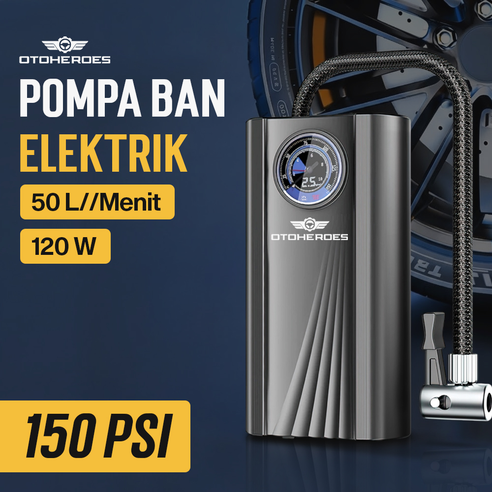OTOHEROES Pompa Ban Elektrik Portable Air Compressor DC 12V 150 PSI - SCK619-1 Gambar produk OTOHEROES Pompa Ban Elektrik Portable Air Compressor DC 12V 150 PSI - SCK619-1