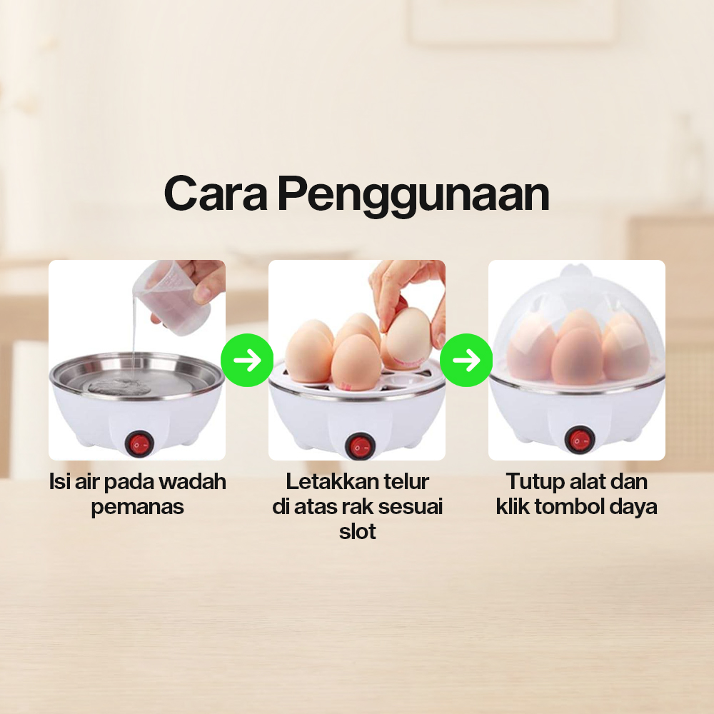 BONIN Alat Rebus Telur Elektrik Mini 7 Slot Egg Steamer 220V 350W - BN-10 Gambar produk BONIN Alat Rebus Telur Elektrik Mini 7 Slot Egg Steamer 220V 350W - BN-10