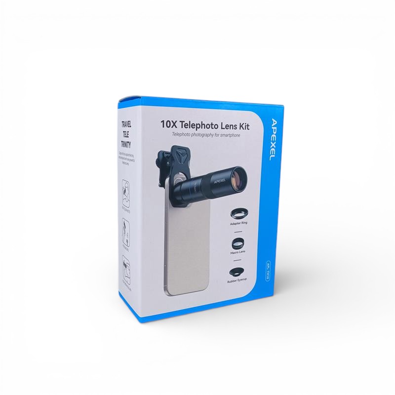 APEXEL Lensa Tele Smartphone Macro Telephoto 10X Clip On - APL-TM10 Gambar produk APEXEL Lensa Tele Smartphone Macro Telephoto 10X Clip On - APL-TM10