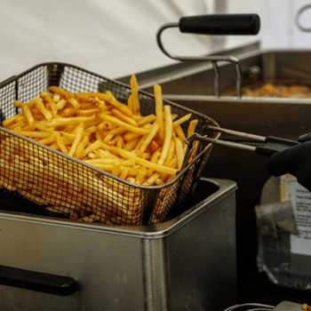 OLOW Keranjang Saringan Deep Fryer Basket French Fries Stainless Steel - OLOW-15