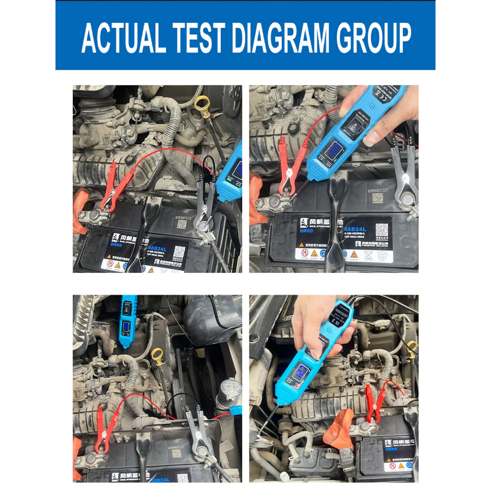 Gambar produk VSTM Tespen Sirkuit Mobil Circuit Tester Voltage Aligator Clip 3.5-36V - CNDW-823