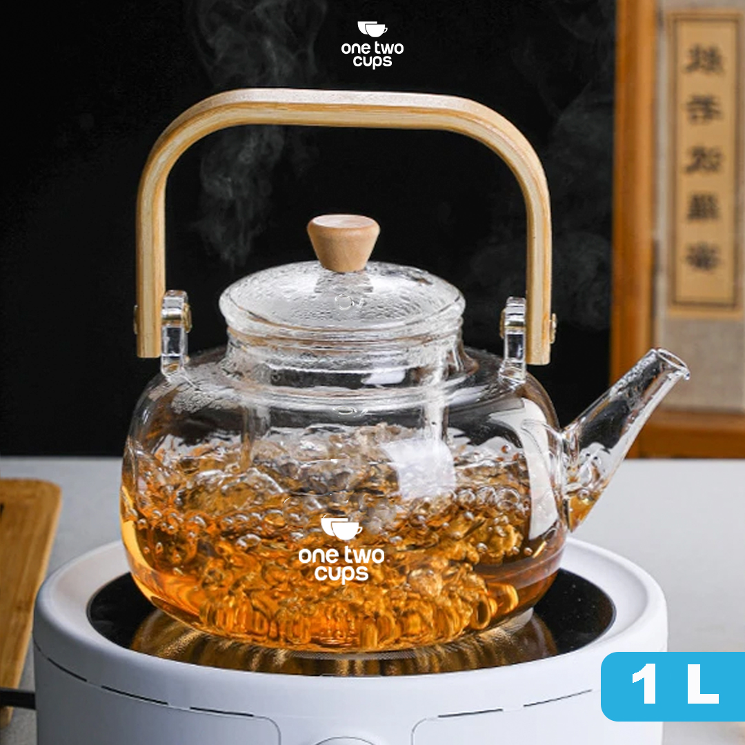 One Two Cups Teko Teh Pitcher Japanese Style Tahan Panas Api Teapot 1000ml - 8CV101 Gambar produk One Two Cups Teko Teh Pitcher Japanese Style Tahan Panas Api Teapot 1000ml - 8CV101