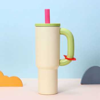 One Two Cups Botol Minum Tumbler Air Panas Dingin Handle Straw 1.2L - YS-1200