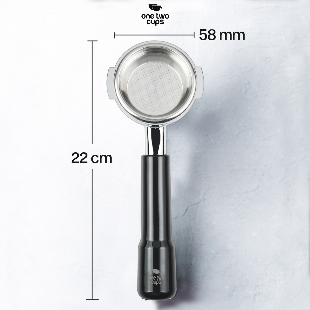 Gambar produk One Two Cups Bottomless Naked Portafilter Stainless Steel Expobar 58mm - RJ8