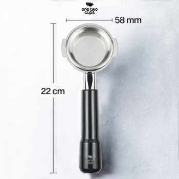Gambar produk One Two Cups Bottomless Naked Portafilter Stainless Steel Expobar 58mm - RJ8