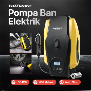 Taffware Pompa Ban Elektrik Portable Air Compressor DC 12V 50 PSI - ATJ-1166-mini