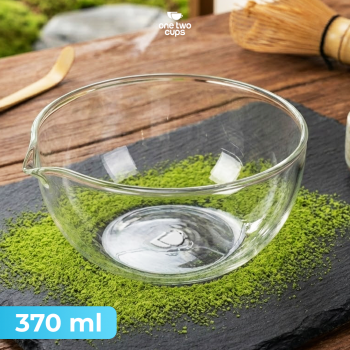 One Two Cups Mangkuk Teh Chawan Kaca Transparent Japanese Matcha Bowl - CO7
