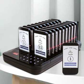AGJ Wireless Calling System Restaurant Mesin Antrian 20 Pager - QC200