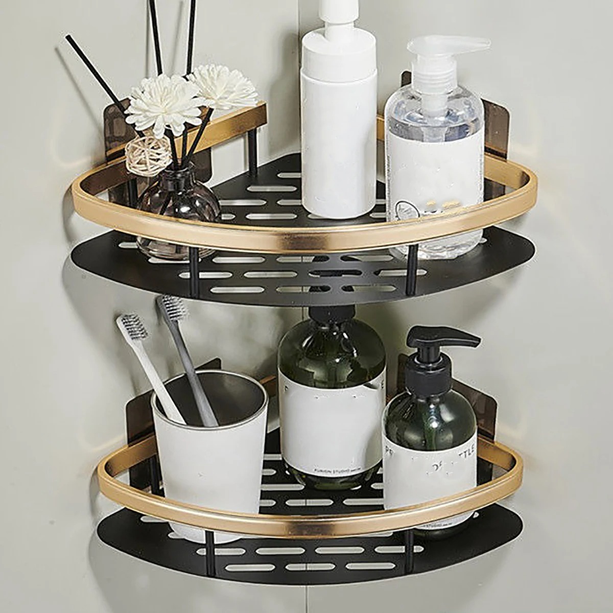 ETomey Rak Gantung Kamar Mandi Bathroom Organizer Double Layer - ET35 Gambar produk ETomey Rak Gantung Kamar Mandi Bathroom Organizer Double Layer - ET35