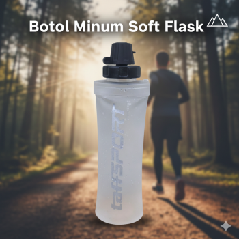 TaffSPORT Botol Minum Soft Flask Foldable Sport Water TPU 600ml - TS-60