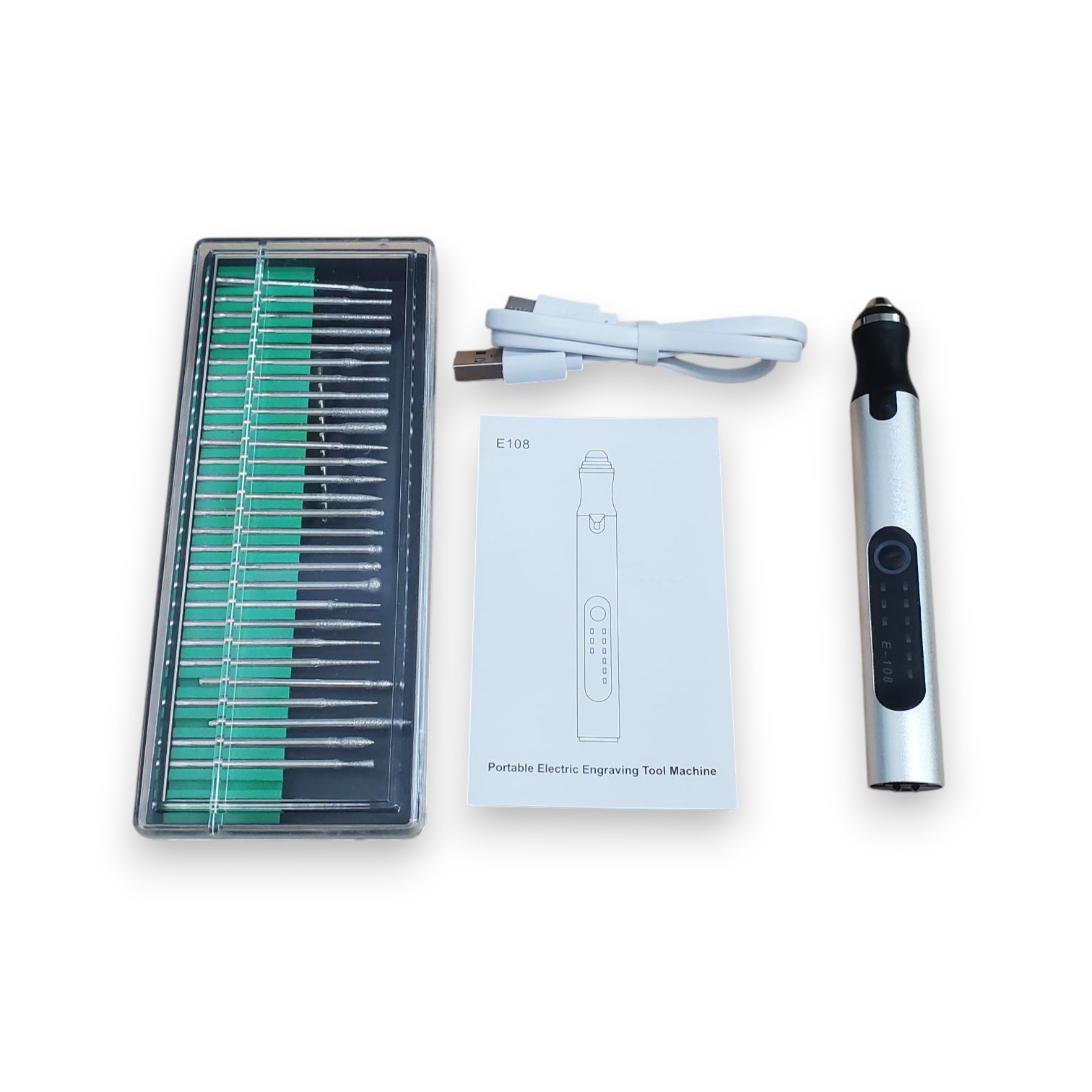 Gambar produk VOTO Bor Listrik Mini Grinder Polishing Alat Ukir 18000 RPM - E108