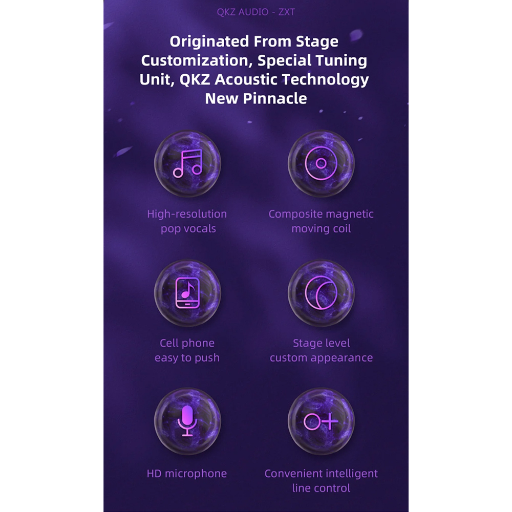 QKZ Earphone In-Ear Wired Detachable HiFi Noise Cancellation with Mic - ZXT Gambar produk QKZ Earphone In-Ear Wired Detachable HiFi Noise Cancellation with Mic - ZXT