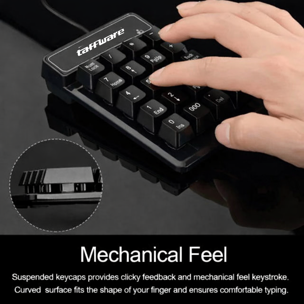 Taffware Numeric Keypad Numpad USB Keyboard Extension - 525 Gambar produk Taffware Numeric Keypad Numpad USB Keyboard Extension - 525