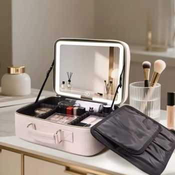 SNU Tas Organizer Make Up Kosmetik Multifungsi with Mirror 26x23x12cm - F300