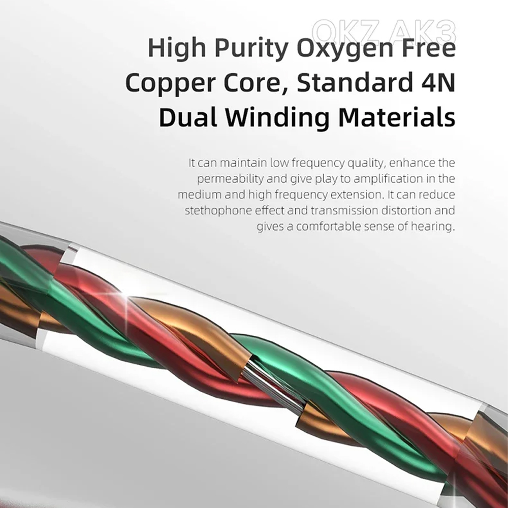 QKZ Earphone In-Ear Wired 3.5mm Detachable HiFi Stereo Sound with Mic - AK3 Gambar produk QKZ Earphone In-Ear Wired 3.5mm Detachable HiFi Stereo Sound with Mic - AK3