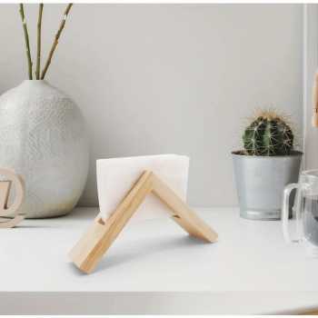 Zlish Tempat Tisu Multifungsi Vertical Wooden Tissue Holder - ZJ007