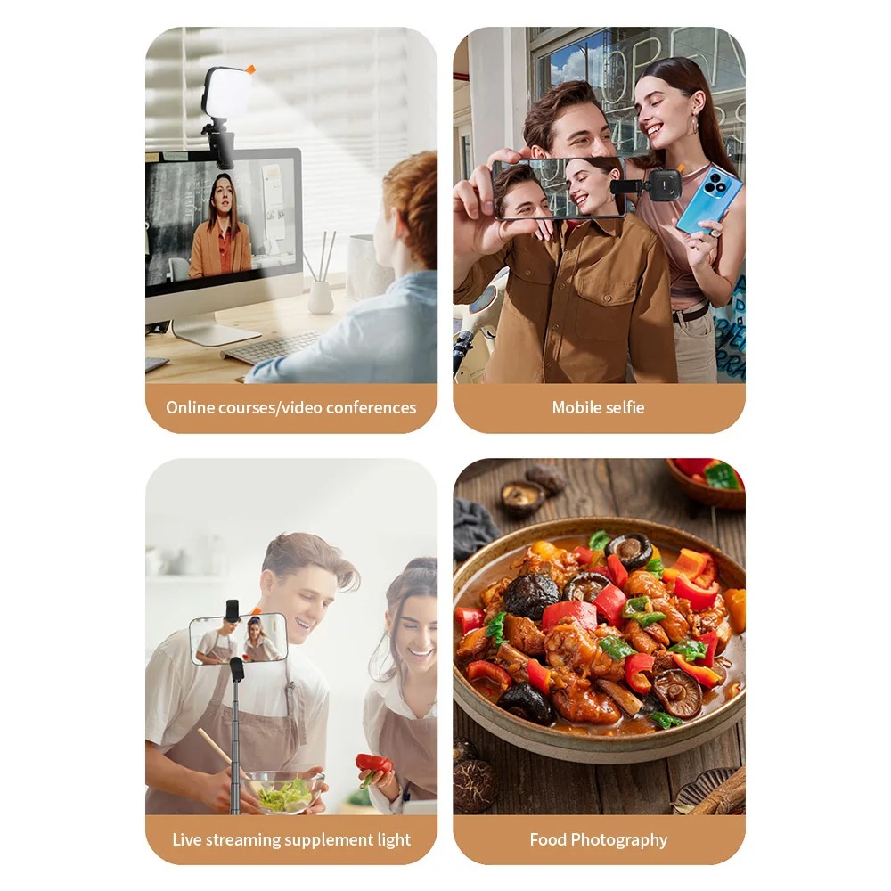 Gambar produk ASENGRY Lampu Fill Light LED 3in1 Color 2800-9000K Back Clip 1200mAh - N21