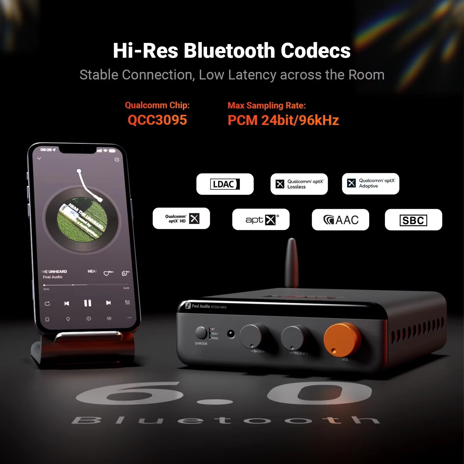 Fosi Audio Power Amplifier HiFi Bluetooth Stereo PFFB Feedback - BT20A MAX Gambar produk Fosi Audio Power Amplifier HiFi Bluetooth Stereo PFFB Feedback - BT20A MAX