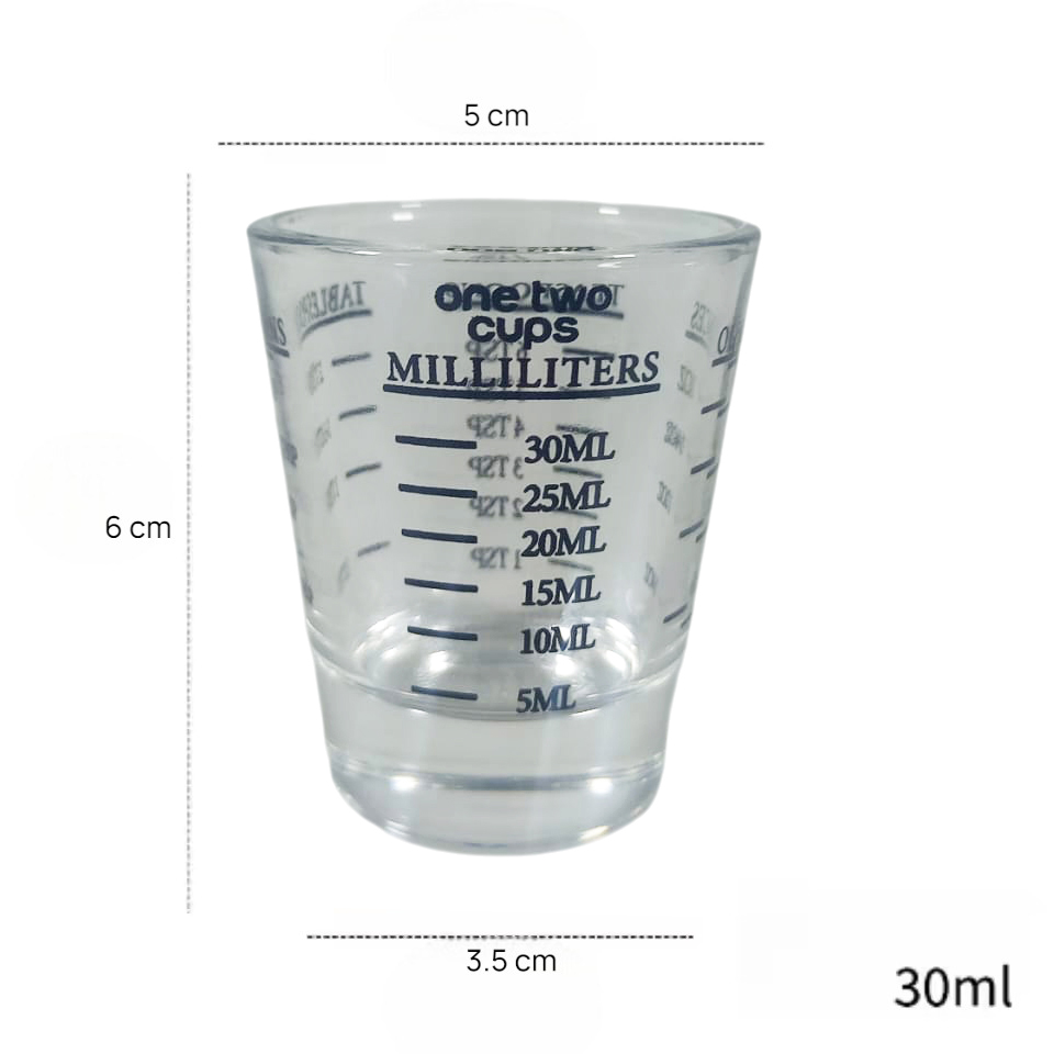 One Two Cups Gelas Takar Kopi Espresso Shot Measuring Cup 30ml - MD19 Gambar produk One Two Cups Gelas Takar Kopi Espresso Shot Measuring Cup 30ml - MD19