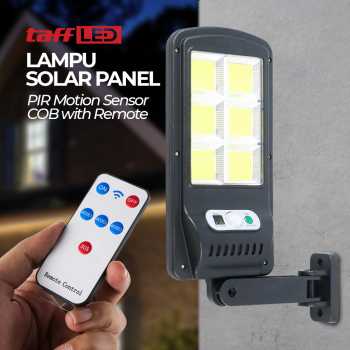 Gambar produk TaffLED Lampu Dinding Solar PIR Sensor Remote Control IP65 Cool White 6 Lights LED - PL216