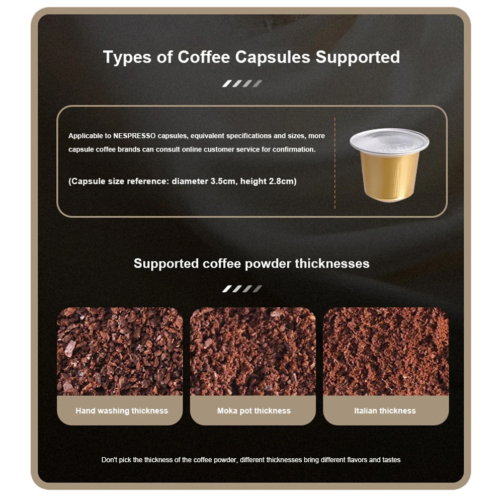 One Two Cups Portable Coffee Maker 2in1 Nespresso 20 Bar 1500mAh - HS9440-2S Gambar produk One Two Cups Portable Coffee Maker 2in1 Nespresso 20 Bar 1500mAh - HS9440-2S